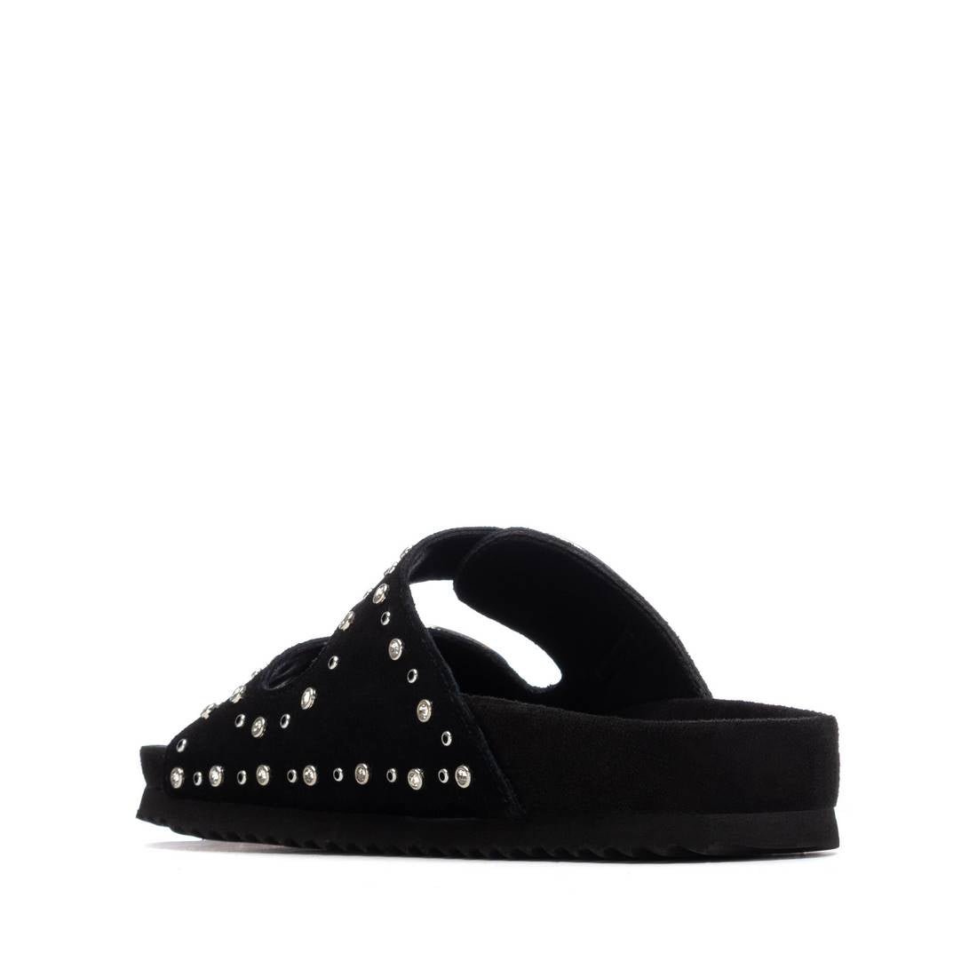 Xti BLACK SUEDE LADIES SANDALS 145066