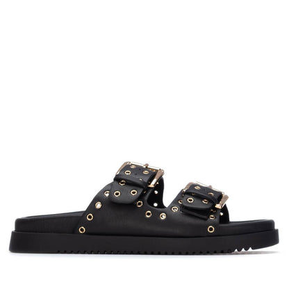 Xti BLACK PU LADIES SANDALS 145083