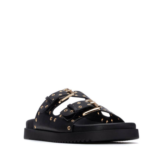 Xti BLACK PU LADIES SANDALS 145083