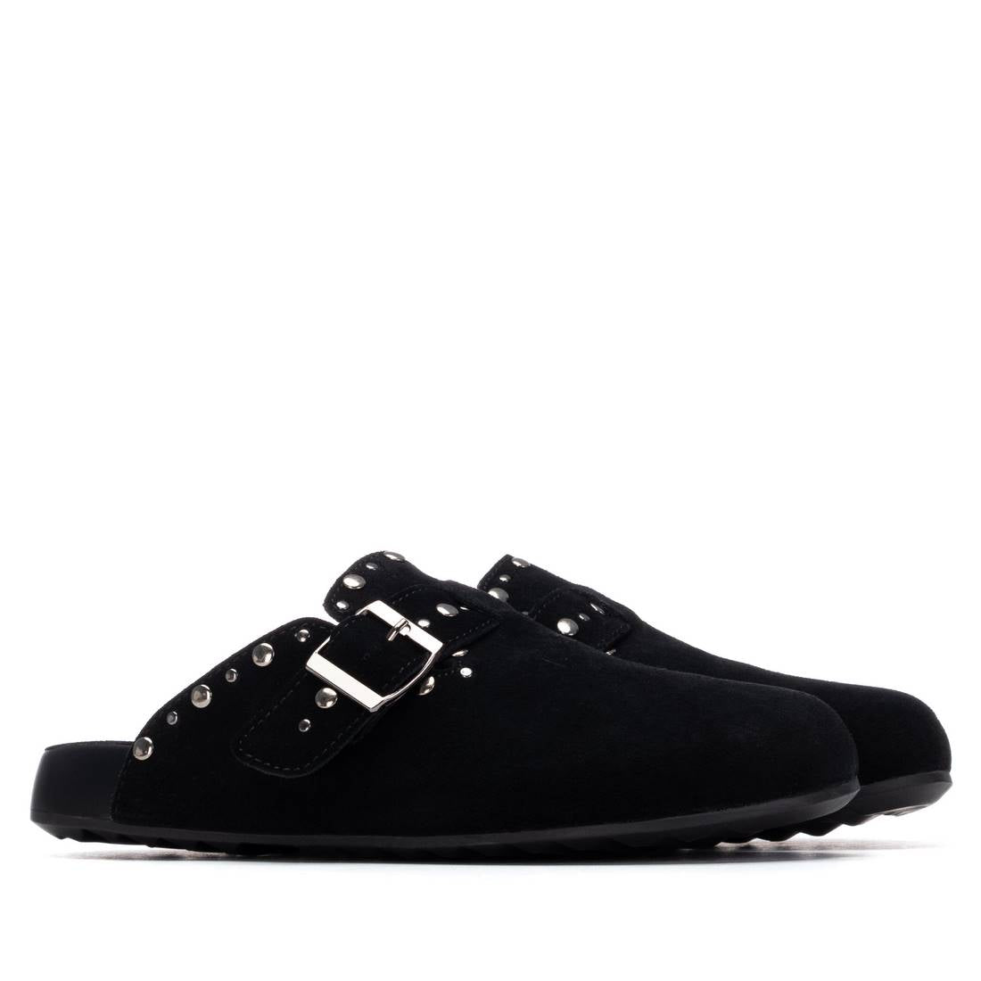 Xti BLACK SUEDE LADIES SHOES 145121