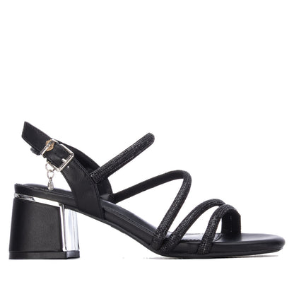 Xti BLACK PU LADIES SANDALS 145260