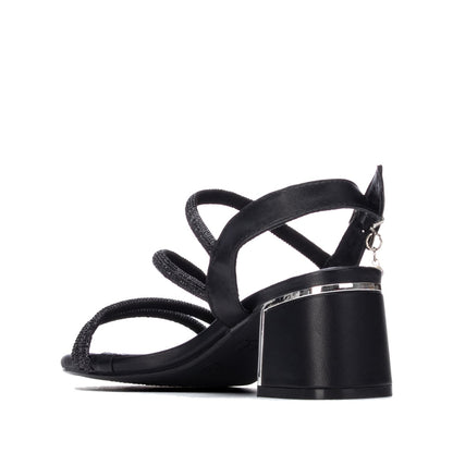 Xti BLACK PU LADIES SANDALS 145260