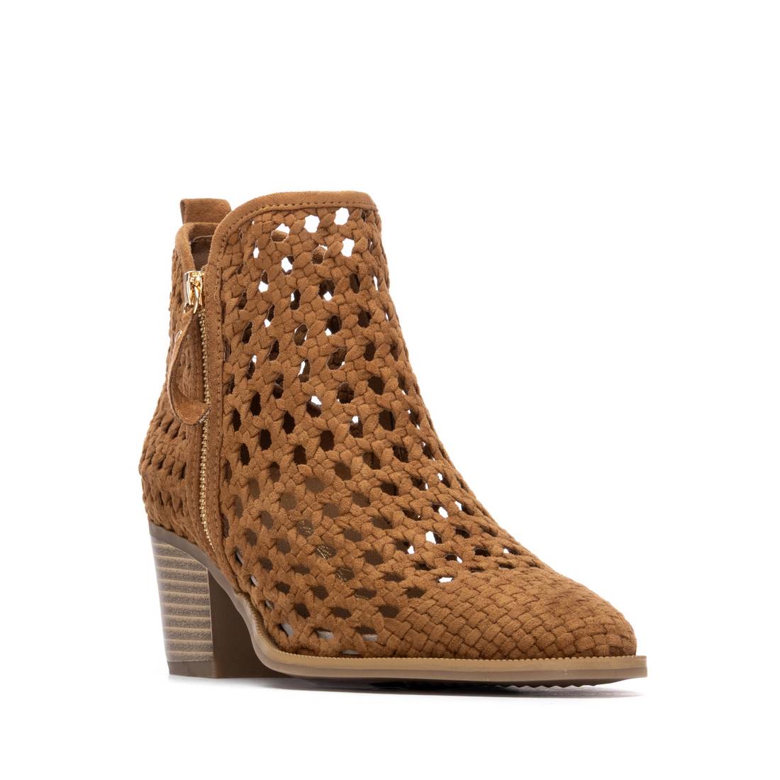 Xti CAMEL MICROFIBER LADIES ANKLE BOOTS 145267