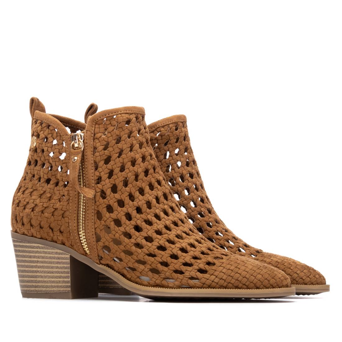 Xti CAMEL MICROFIBER LADIES ANKLE BOOTS 145267