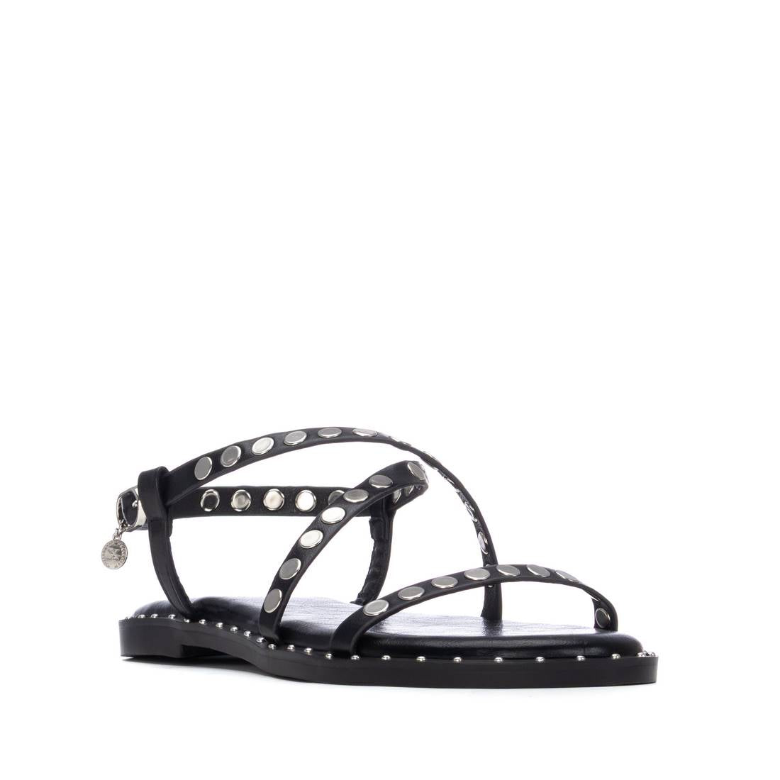 Xti BLACK PU LADIES SANDALS 145357