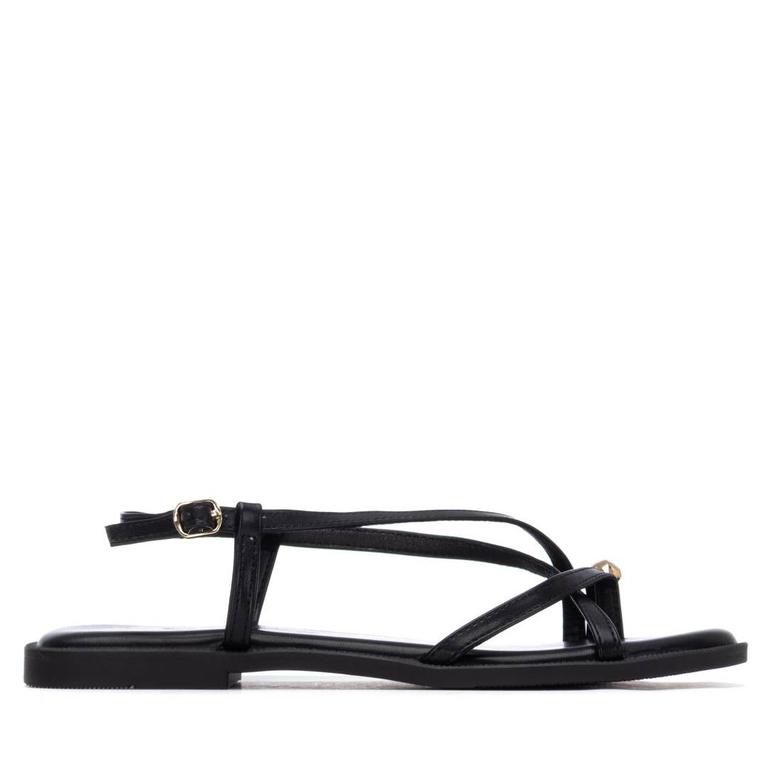 Xti BLACK PU LADIES SANDALS 145358