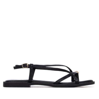 Xti BLACK PU LADIES SANDALS 145358