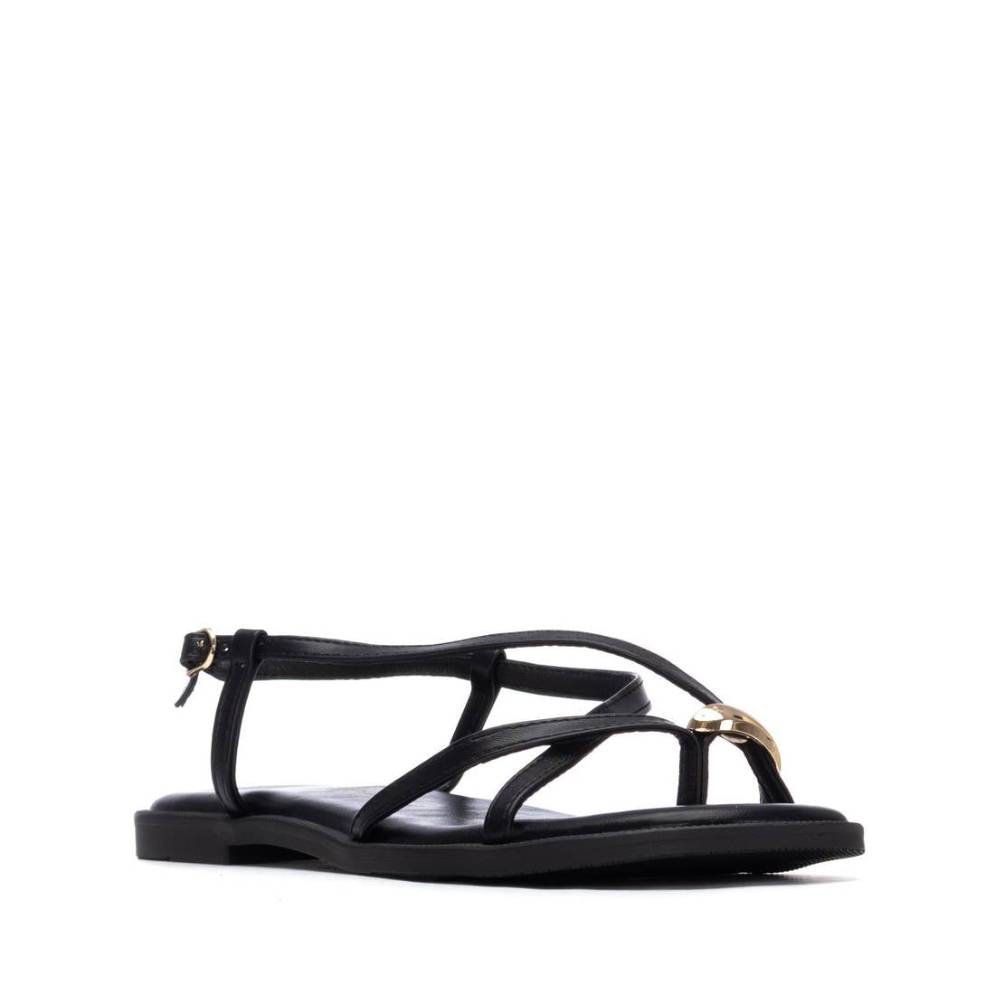 Xti BLACK PU LADIES SANDALS 145358