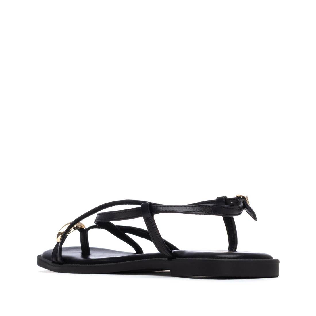Xti BLACK PU LADIES SANDALS 145358
