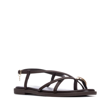 Xti BROWN PU LADIES SANDALS 145358