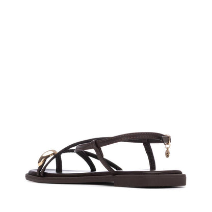 Xti BROWN PU LADIES SANDALS 145358