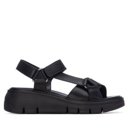 Xti BLACK PU LADIES SANDALS 145398