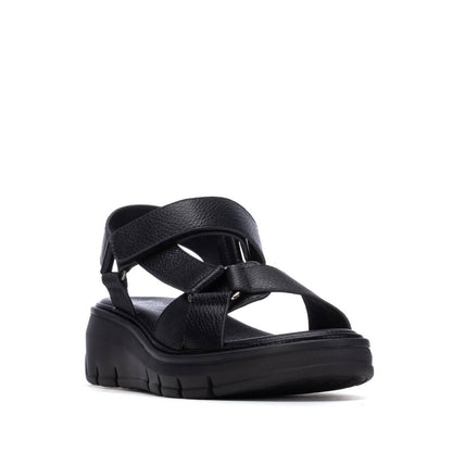 Xti BLACK PU LADIES SANDALS 145398