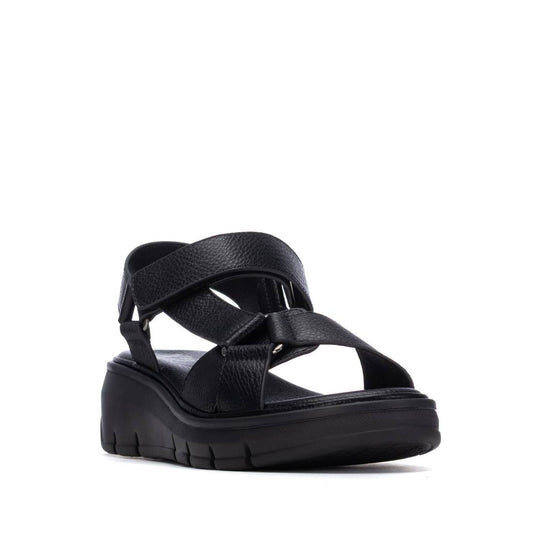 Xti BLACK PU LADIES SANDALS 145398