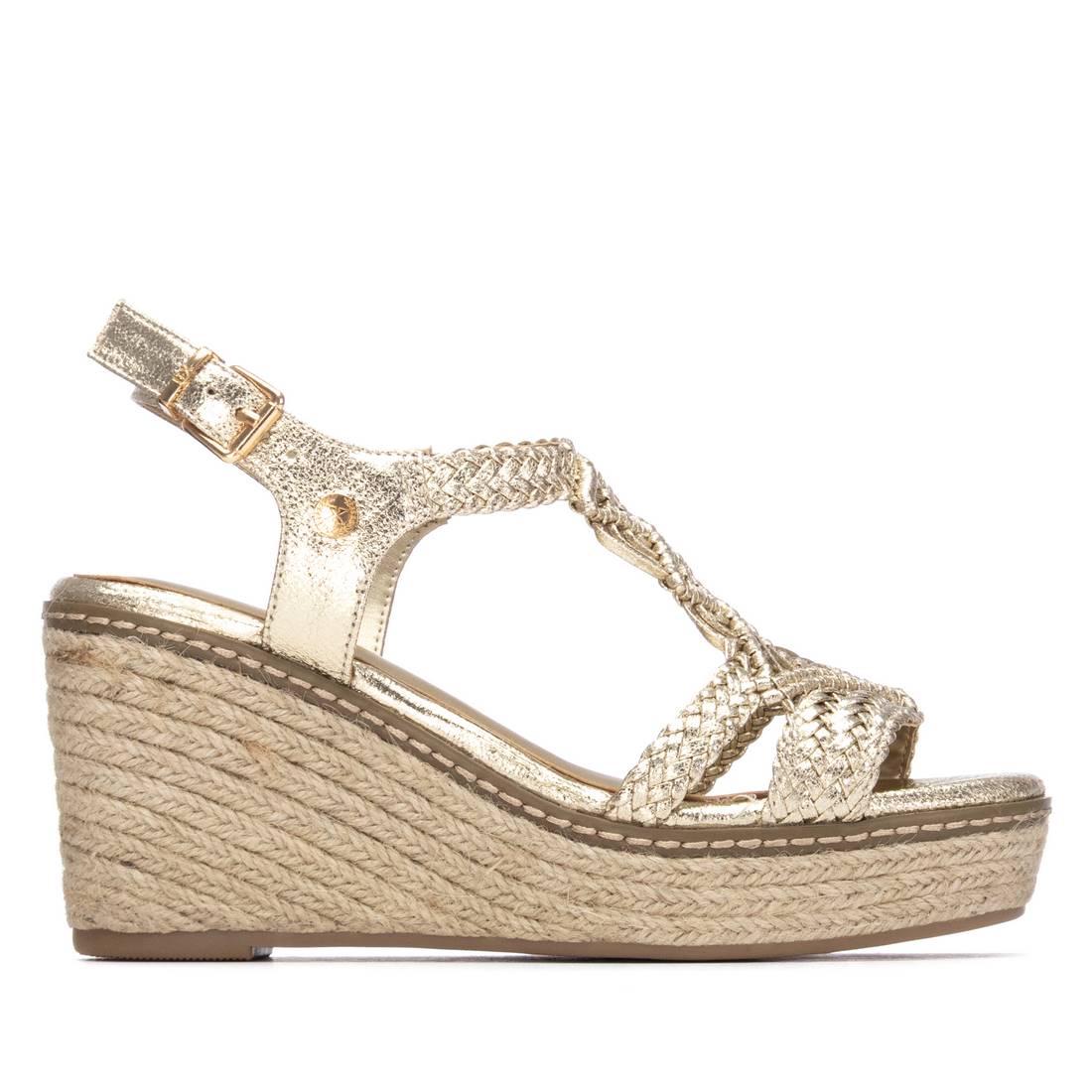 Xti GOLD TEXTILE LADIES SANDALS 145456
