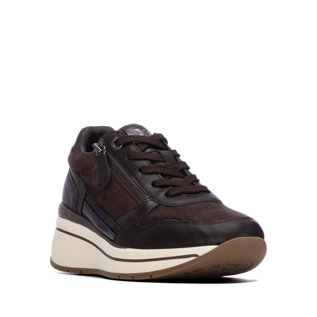 XTI Women's Casual Wedge Lace- Up Sneakers 146169