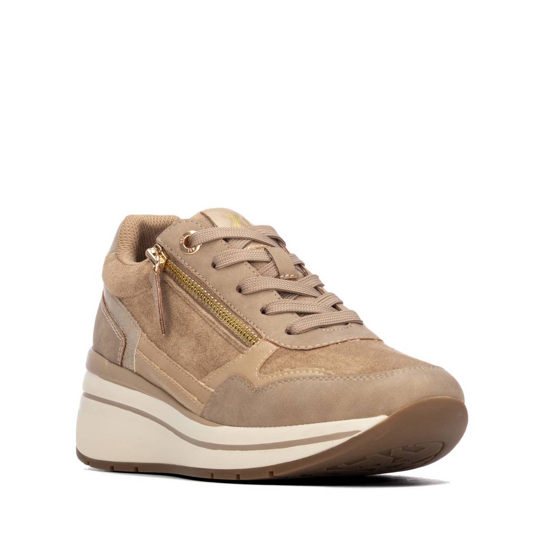 XTI Women's Suede Wedge Lace- Up Sneakers 146169