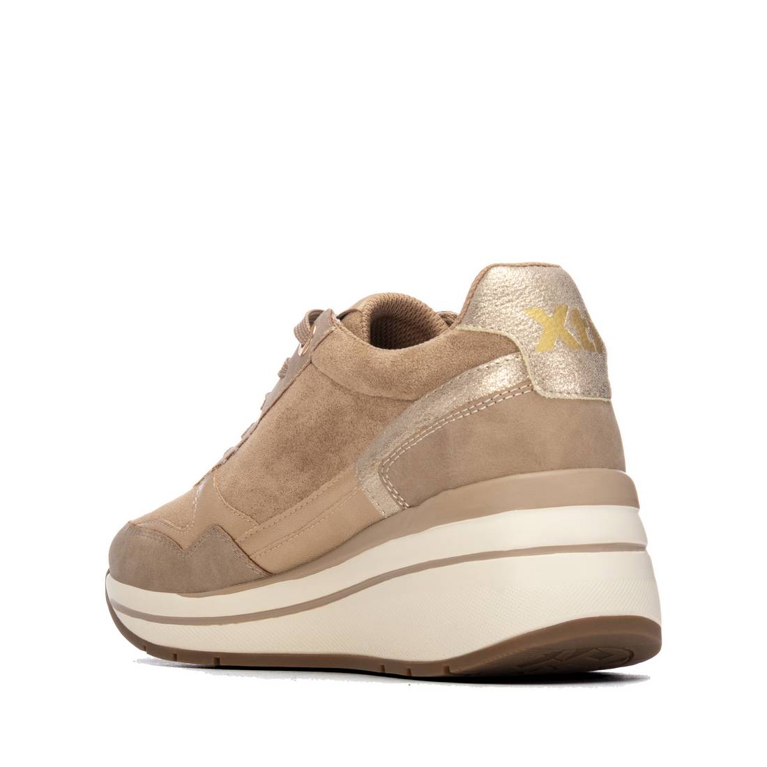 XTI Women's Suede Wedge Lace- Up Sneakers 146169