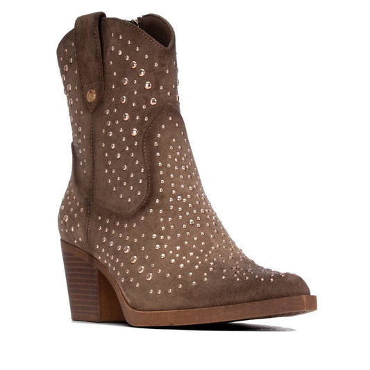 XTI Women's Suede Italian Western Ankle Booties 146192