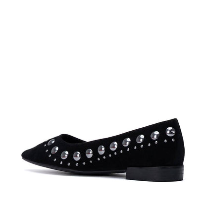 XTI Women's Studded Suede Ballet Flats 146223