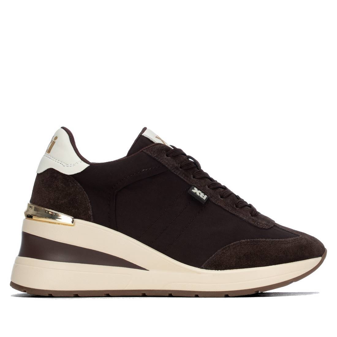 XTI Women's Casual Wedge Lace- Up Sneakers 146365
