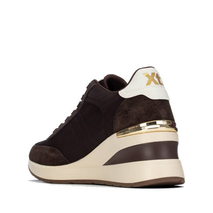 XTI Women's Casual Wedge Lace- Up Sneakers 146365