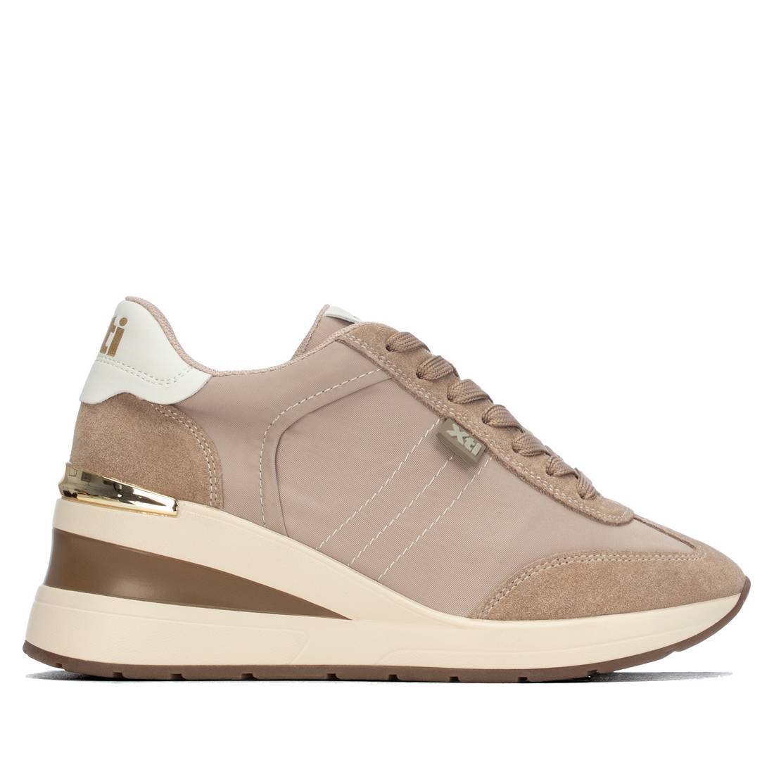 XTI Women's Casual Wedge Lace- Up Sneakers 146365