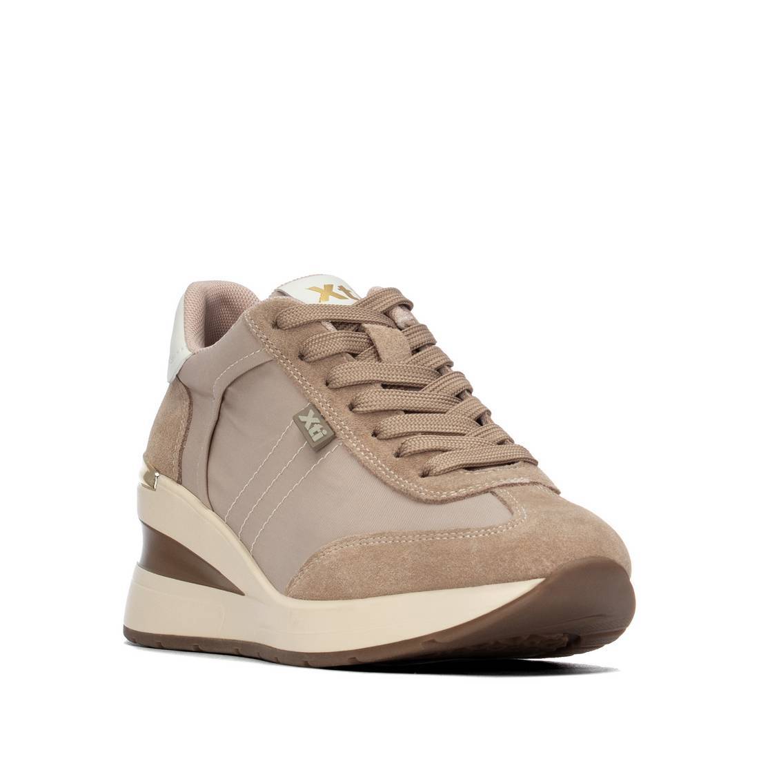 XTI Women's Casual Wedge Lace- Up Sneakers 146365