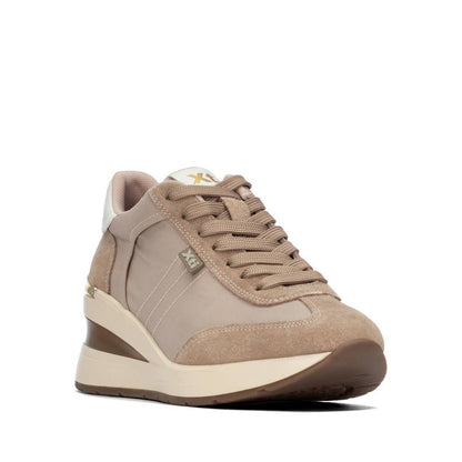 XTI Women's Casual Wedge Lace- Up Sneakers 146365
