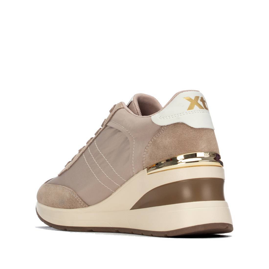 XTI Women's Casual Wedge Lace- Up Sneakers 146365