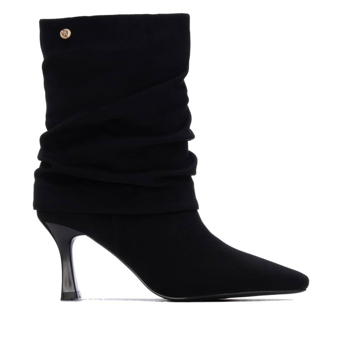 Women's Pointed Toe Suede Cuffed Ankle Booties 146393