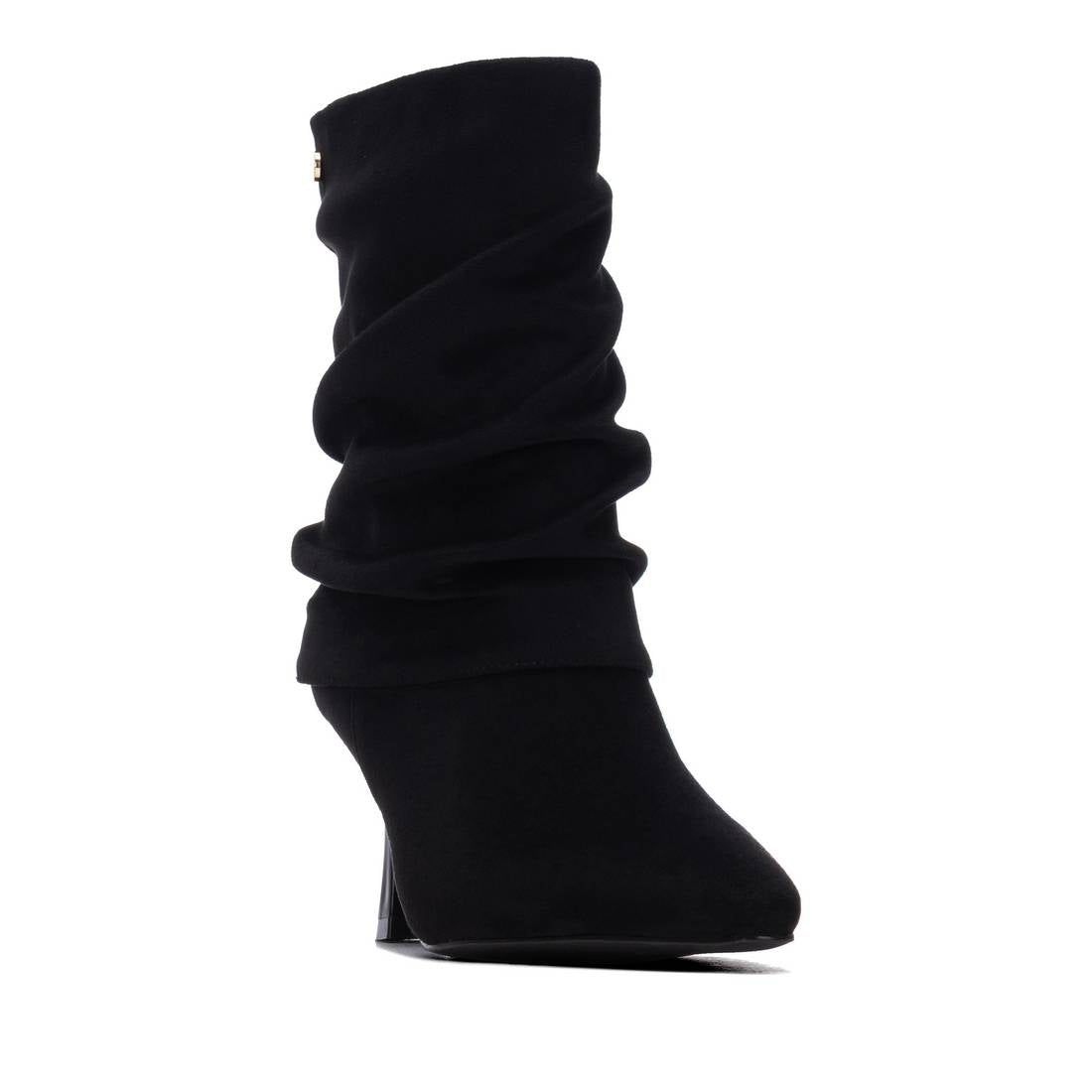 Women's Pointed Toe Suede Cuffed Ankle Booties 146393
