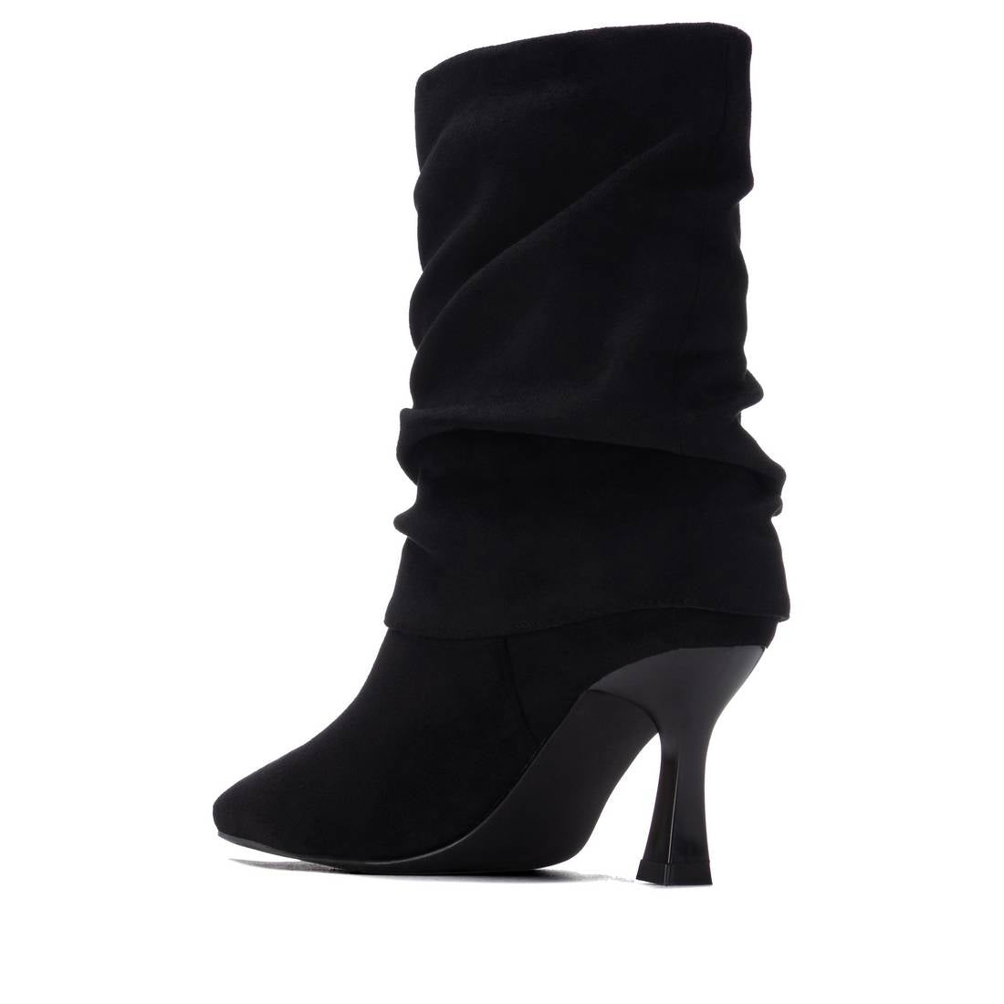 Women's Pointed Toe Suede Cuffed Ankle Booties 146393