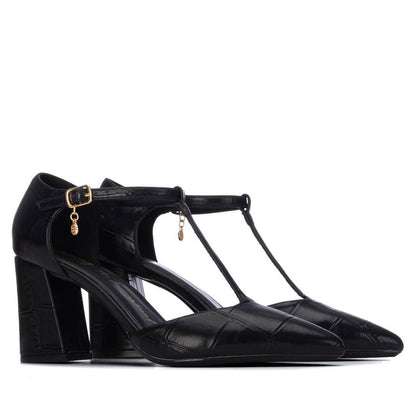 XTI Women's Casual Pointed Toe Strap Heels 146442