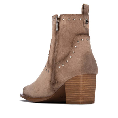 XTI Women's Suede Italian Western Ankle Booties 146479