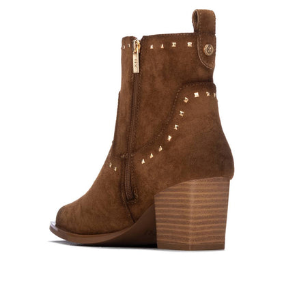 XTI Women's Suede Italian Western Ankle Booties 146479
