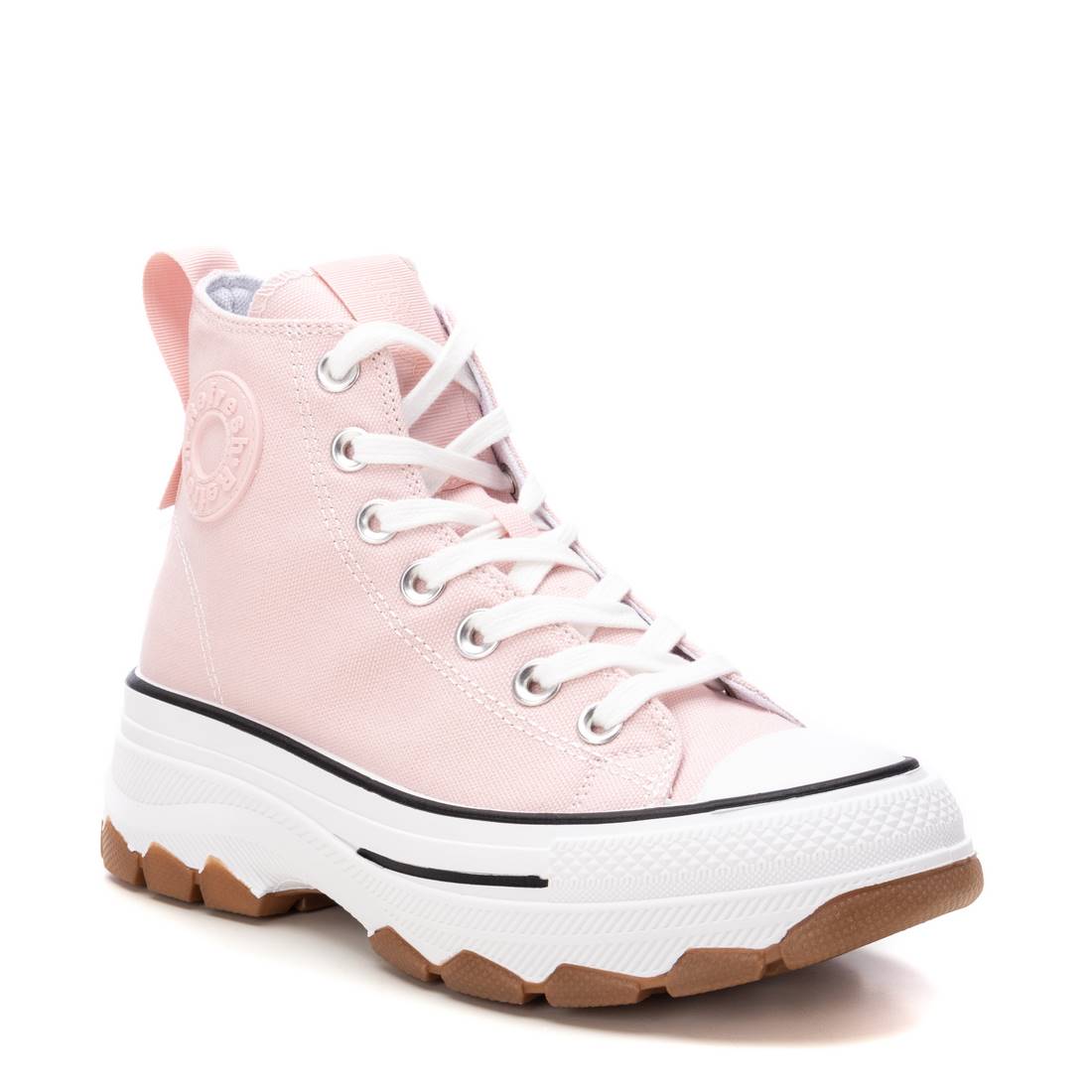 Refresh NUDE CANVAS LADIES ANKLE BOOTS 172476