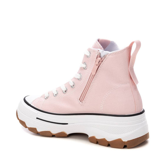 Refresh NUDE CANVAS LADIES ANKLE BOOTS 172476