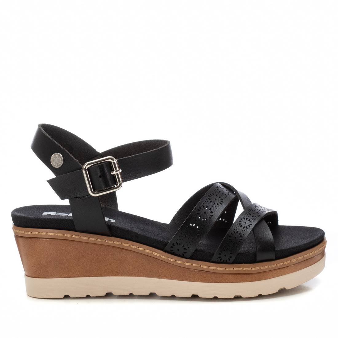 Refresh BLACK PU LADIES SANDALS 172682