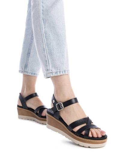 Refresh BLACK PU LADIES SANDALS 172682