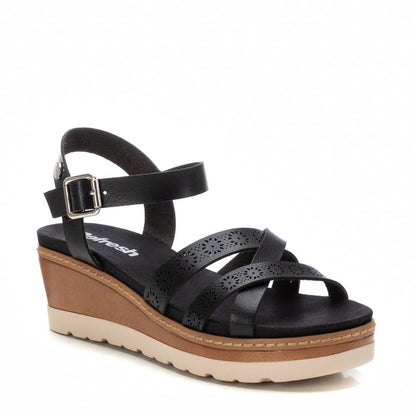 Refresh BLACK PU LADIES SANDALS 172682