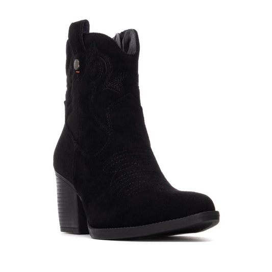 Women's Suede Italian Western Ankle Booties Refresh Collection By XTI 173014
