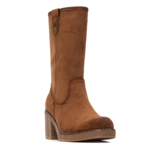 Women's Suede Block Heel Boots Refresh Collection By XTI 173040