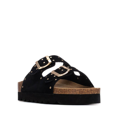 Refresh BLACK SUEDE LADIES SANDALS 175009