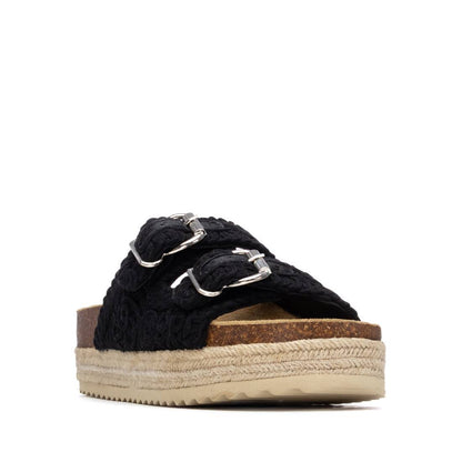 Refresh BLACK TEXTILE LADIES SANDALS 175013