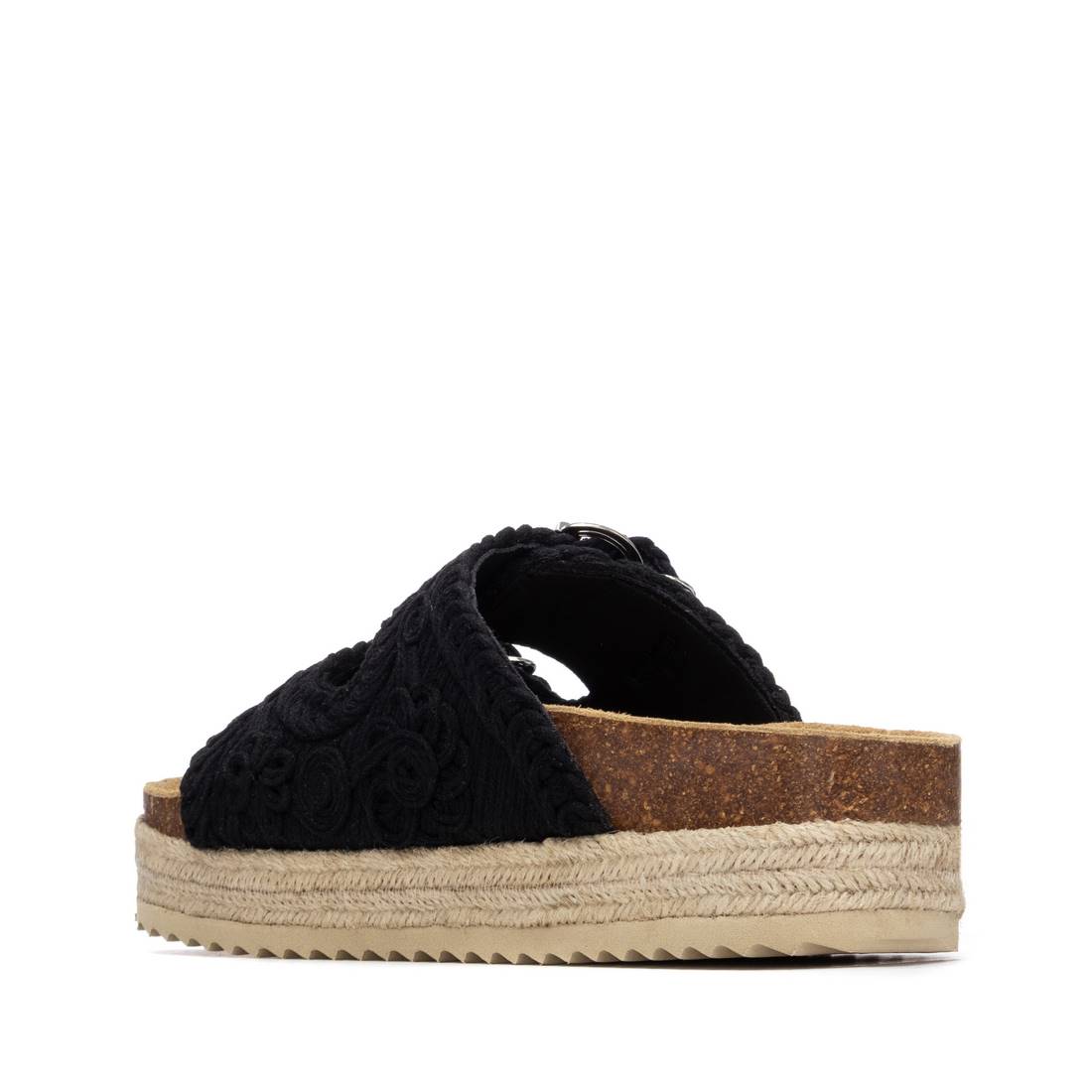 Refresh BLACK TEXTILE LADIES SANDALS 175013
