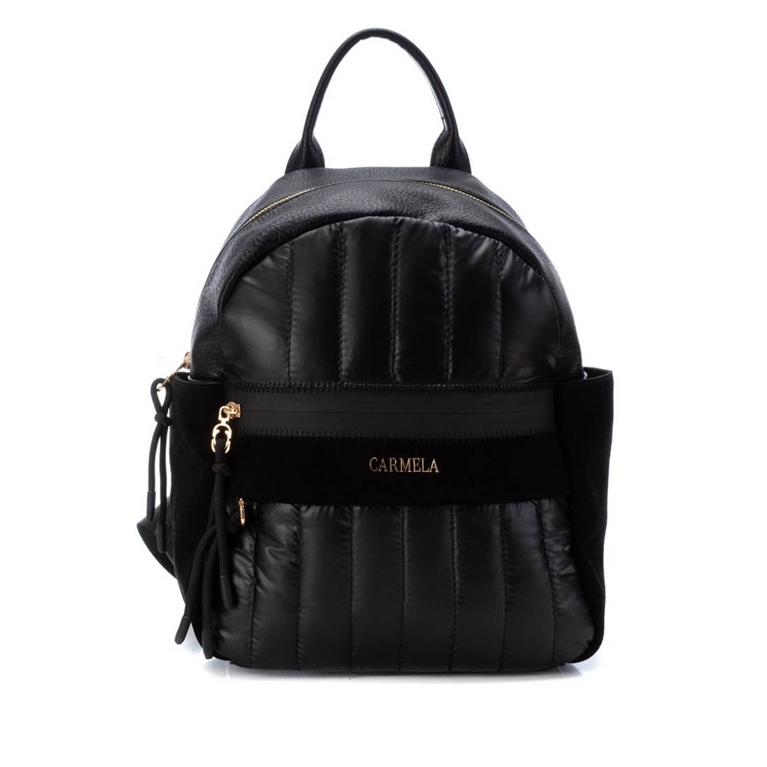 Leather And Nylon Women's Backpack 186059 By Carmela