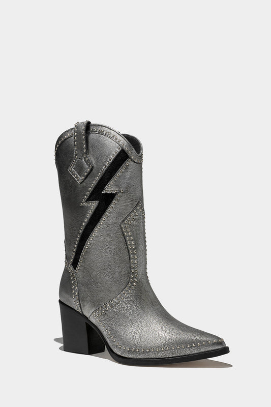 Dante Metallic Leather Boots Freddie For women
