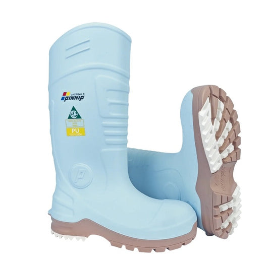 Women's CSA Approved Safety Boots - Waterproof PU Steel Toe Rubber Boots ASTM F2413-18 Acid & Oil Resistant