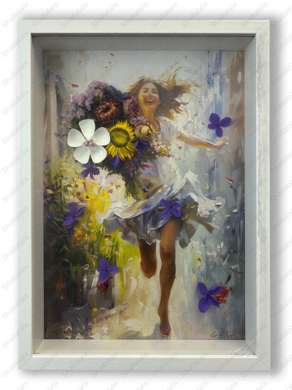 Singing Girl - Preserved Flowers Wall Art